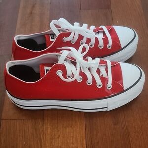 Red Canvas Women's Sneakers